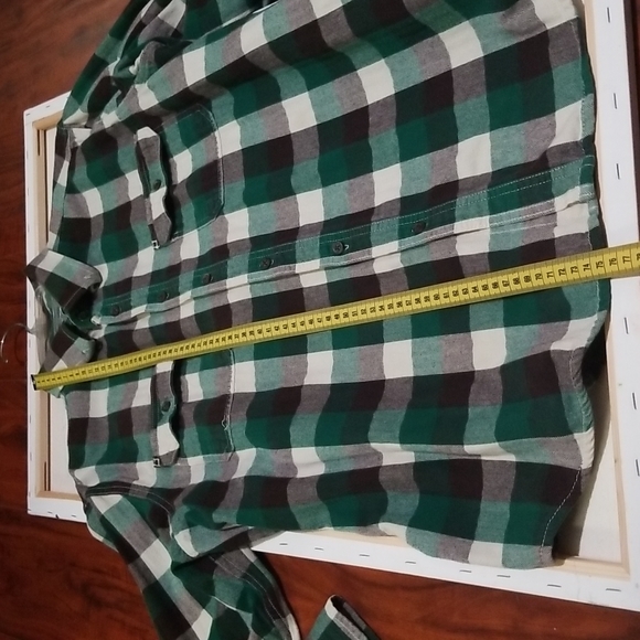 Faded Glory - Button down shirt, Size - L, Color - Green with square pattern - Picture 8 of 10